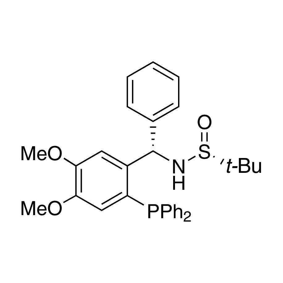 [S(R)]-N-[(S)-[2-(Diphenylphosphino)-4,5-dimethoxyphenyl)](4-phenyl)methyl]-2-methyl-2-propanesulfinamide, 95%