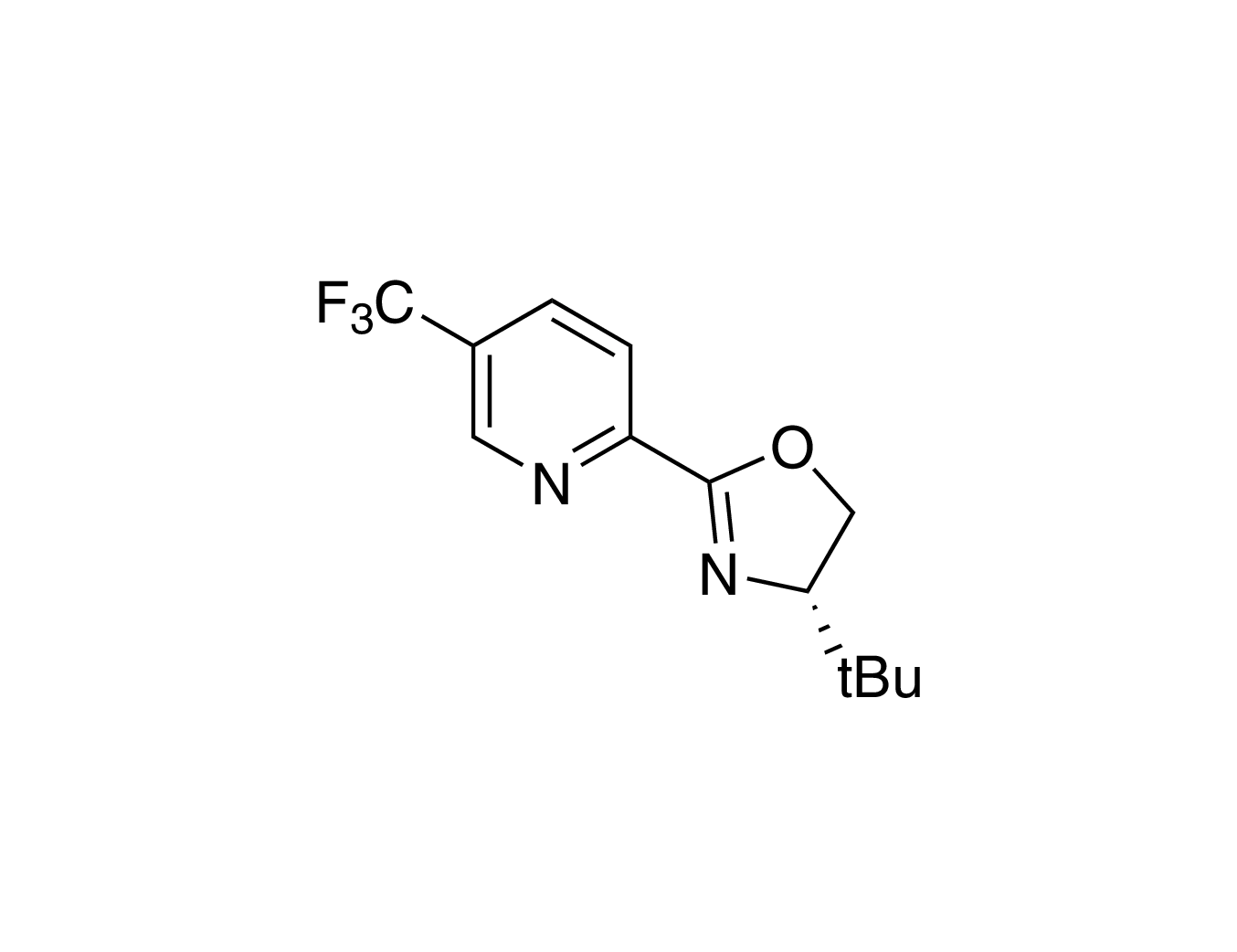 2-[(4S)-4-tert-Butyl-4,5-dihydro-2-oxazolyl]-5-(trifluoromethyl)pyridine, 95%, (99% ee)