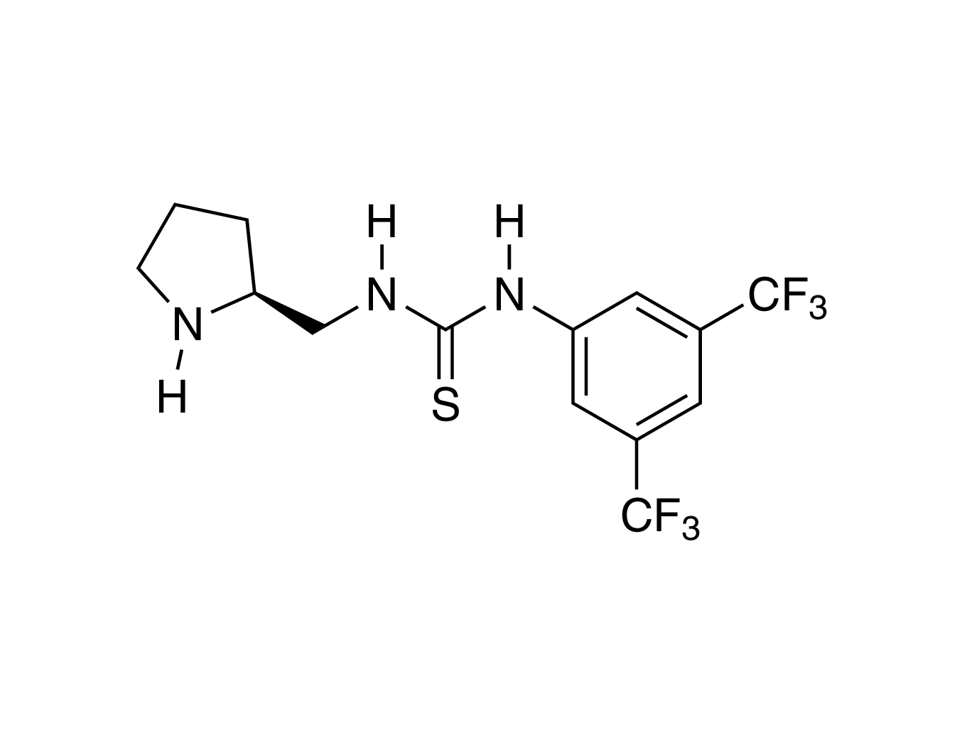 N-[3,5-Bis(trifluoromethyl)phenyl]-N'-[(2S)-2-pyrrolidinylmethyl]thiourea, 98%