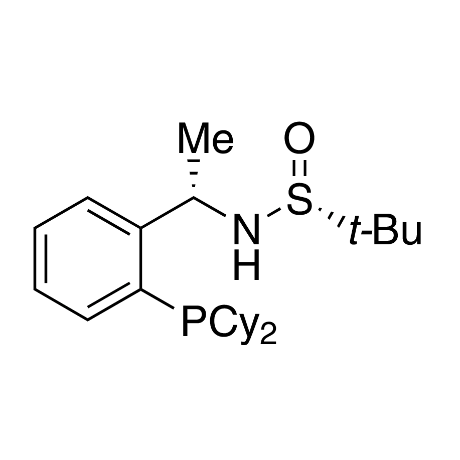 [S(R)]-N-((1S)-1-(2-(Dicyclohexylphosphino)phenyl)ethyl)-2-methyl-2-propanesulfinamide, 95%