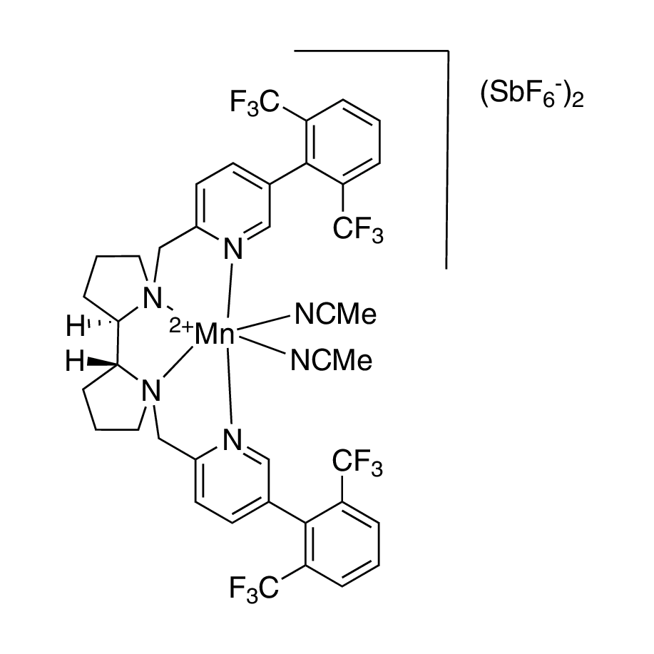 Bis(acetonitrile)[2,2'-[[(2R,2'R)-[2,2'-bipyrrolidine]-1,1'-diyl-κN1,κN1']bis(methylene)]bis[5-[2,6-bis(trifluoromethyl)phenyl]pyridine-κN]] Manganese(II) hexafluoroantimonate, Mn(R,R-CF3PDP): White-Gormisky-Zhao catalyst
