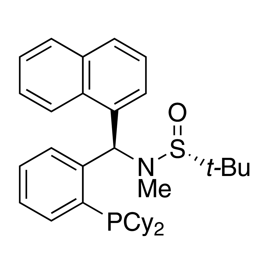 [S(R)]-N-[(R)-[2-(Dicyclohexylphosphino)phenyl]-1-naphthalenylmethyl]-N,2-dimethyl-2-propanesulfinamide, 95%