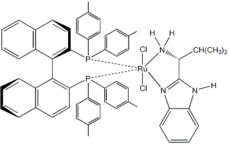 Dichloro[(R)-(+)-2,2'-bis(di-p-tolylphosphino)-1,1'-binaphthyl][(R)-(+)-2-(α-(i-propyl) methanamine)-1H-benzimidazole]ruthenium(II), min. 95%