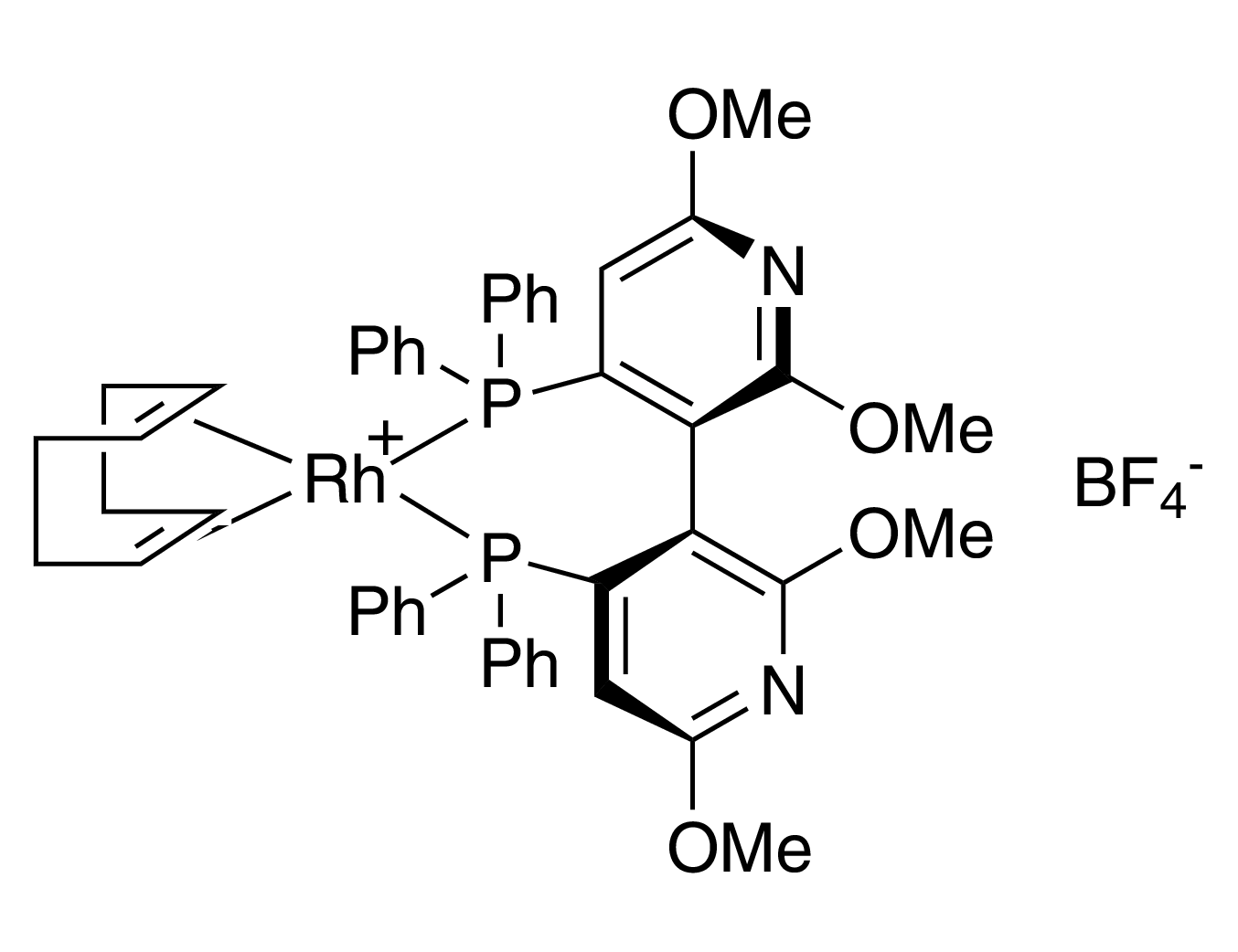 (S)-(-)-2,2',6,6'-Tetramethoxy-4,4'-bis(diphenylphosphino)-3,3'-bipyridine(1,5-cyclooctadiene)rhodium(I) tetrafluoroborate, min. 97%