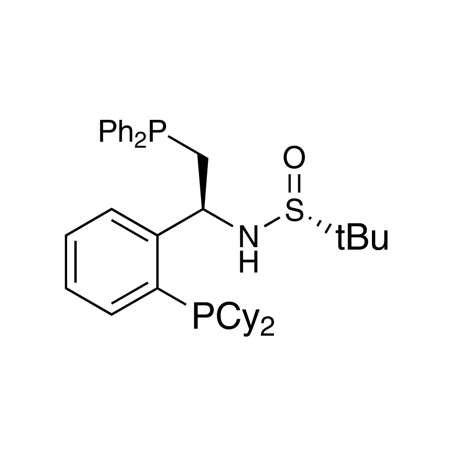 [S(R)]-N-[(1S)-2-(Diphenylphosphino)-1-[2-(dicyclohexylphosphanyl)phenyl]ethyl]-2-methyl-2-propanesulfinamide, 95%