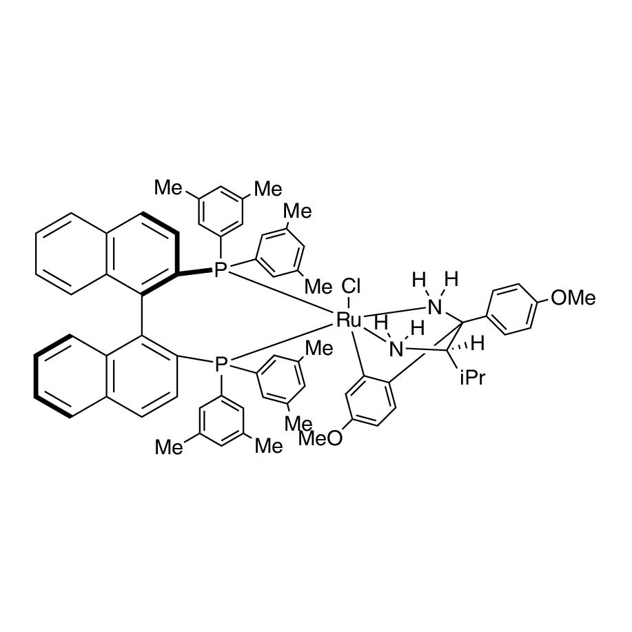 Chloro{(R)-(+)-2,2'-bis[di(3,5-xylyl)phosphino]-1,1'-binaphthyl}[(2R)-(-)-1-(4-methoxyphenyl)-1’-(4-methoxy­phenyl-kC)-3-methyl-1,2-butanediamine]ruthenium(II) (R)-RUCY®-XylBINAP