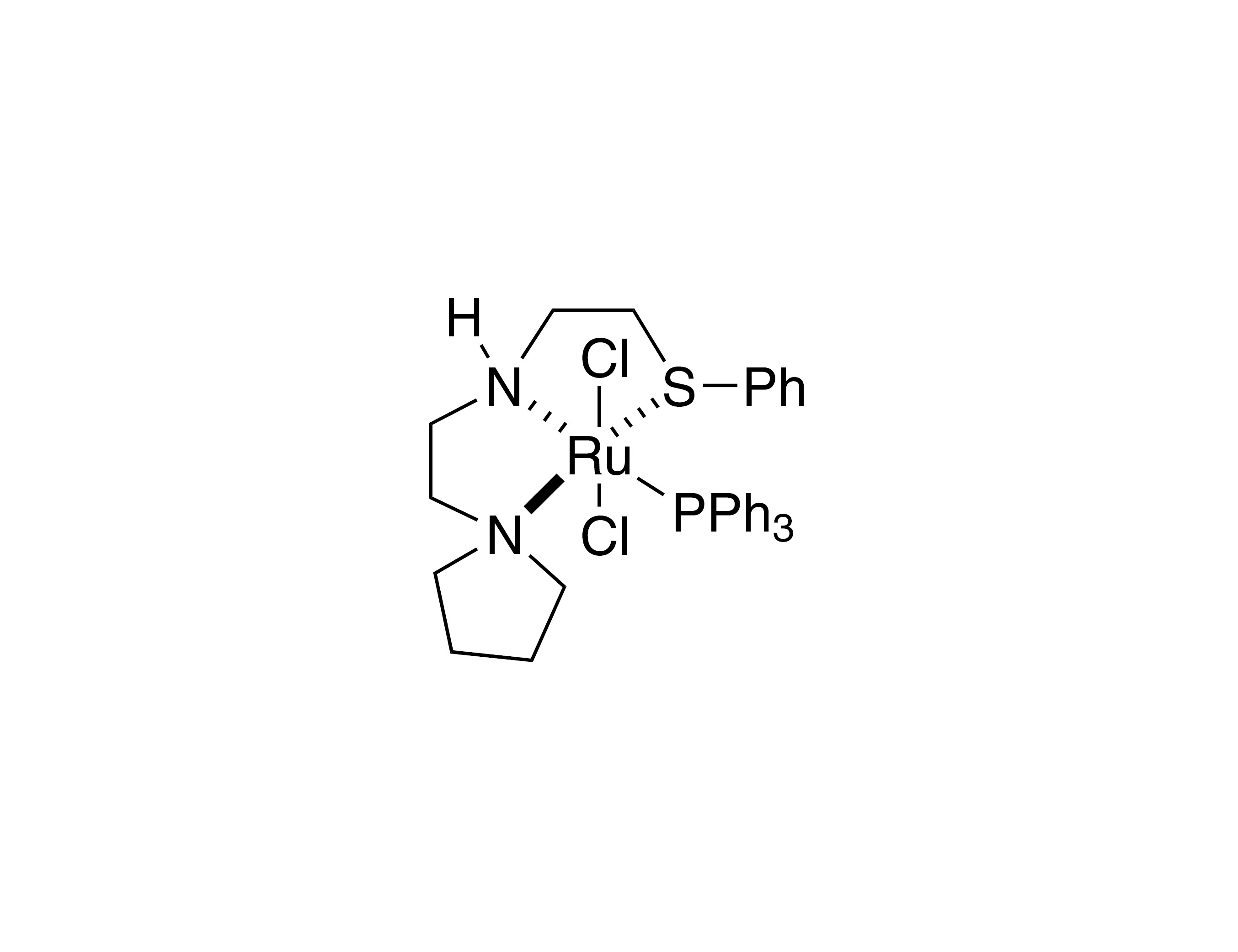 Dichloro[rel-[N(S)]-N-[2-[(R)-phenylthio-κS]ethyl]-[1-pyrrolidineethanamine-κNN1,κN1](triphenylphosphine)ruthenium(II)