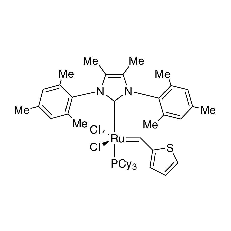 Tricyclohexylphosphine[4,5-dimethyl-1,3-bis(2,4,6-trimethylphenyl)imidazol-2-ylidene][2-thienylmethylene]ruthenium(II) dichloride, min. 95% [catMETium® RF 3]