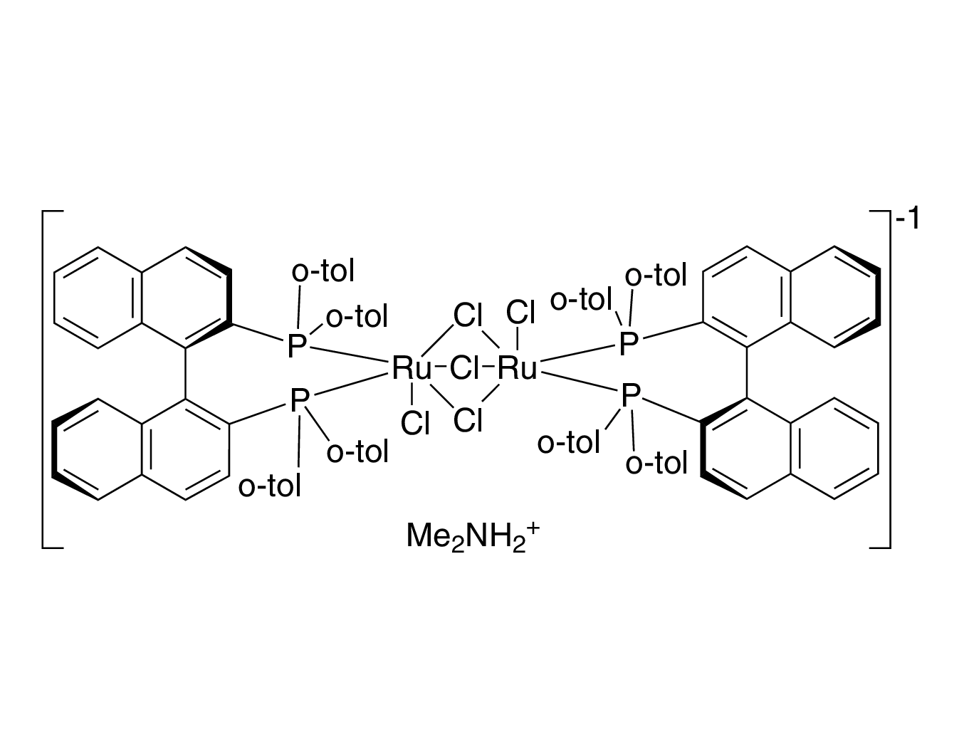 Dimethylammonium dichlorotri(μ-chloro)bis[(R)-(+)-2,2'-bis(di-p-tolylphosphino)-1,1'-binaphthyl]diruthenate(II) [NH₂Me₂][{RuCl((R)-tolbinap)}₂(μ-Cl)₃]