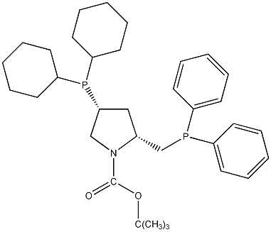 (2R,4R)-(+)-2-(Diphenylphosphinomethyl)-4-(dicyclohexylphosphino)-N-(t-butoxycarbonyl)pyrrolidine, min. 97% (R,R-BCPM)
