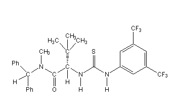 (2S)-(-)-2-{[[[3,5-Bis(tifluoromethyl)phenyl]amino]thioxomethyl]amino}-N-(diphenylmethyl)-N,3,3-trimethylbutanamide, 95%