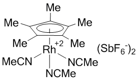 Tris(acetonitrile)pentamethylcyclopentadienylrhodium(III) hexafluoroantimonate, min. 98%