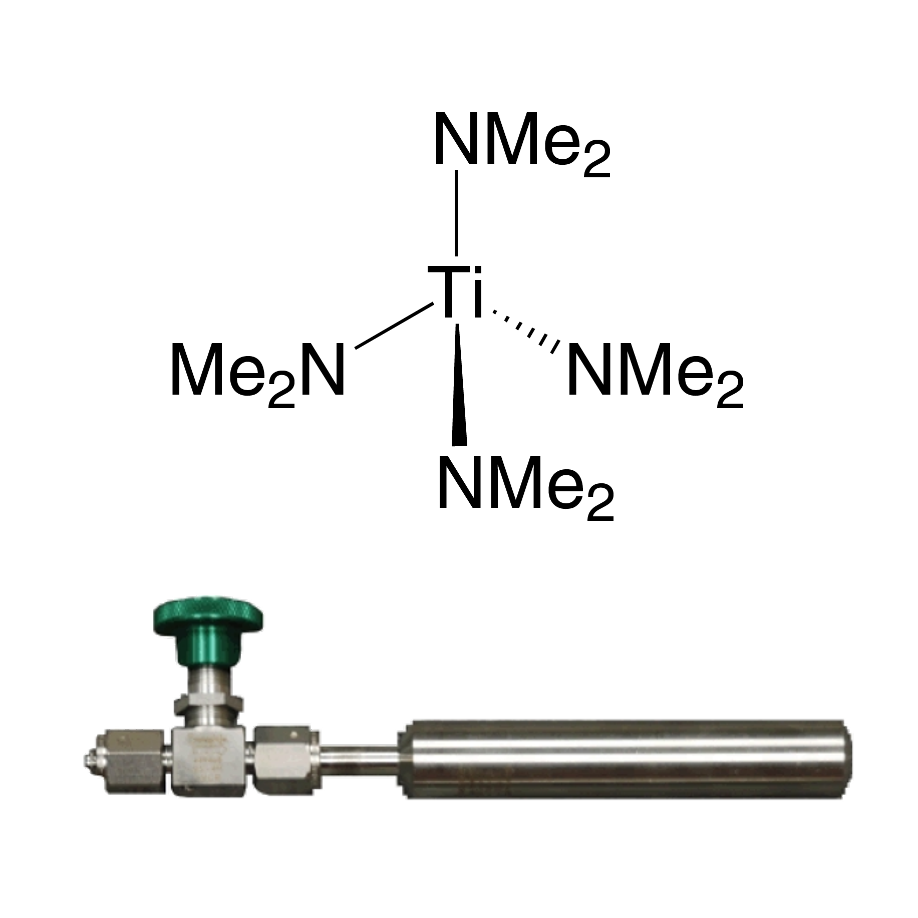Tetrakis(dimethylamino)titanium(IV), 99% TDMAT (99.99%-Ti) PURATREM, 22-2240, contained in high-temp 50 ml Swagelok® cylinder (96-1071) for CVD/ALD