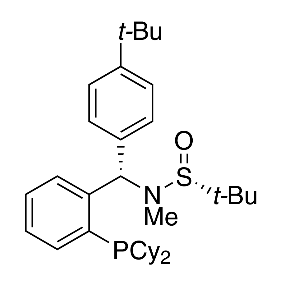 [S(R)]-N-[(S)-[2-(Dicyclohexylphosphanyl)phenyl](4-(tert-butyl)phenyl)methyl]-N,2-dimethyl-2-propanesulfinamide, 95%