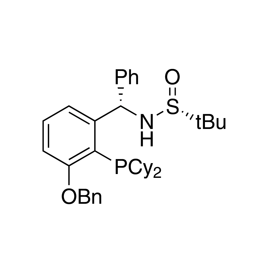 [S(R)]-N-[(S)-[(3-(Benzyloxy)-2-(dicyclohexylphosphino)phenyl)phenylmethyl]-2-methyl-2-propanesulfinamide, 95%