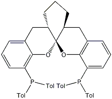 (-)-1,13-Bis[di(4-methylphenyl)phosphino]-(5aS,8aS,14aS)-5a,6,7,8,8a,9-hexahydro-5H-[1]benzopyrano[3,2-d]xanthene, 97%  (S,S,S)-(-)-Tol-SKP