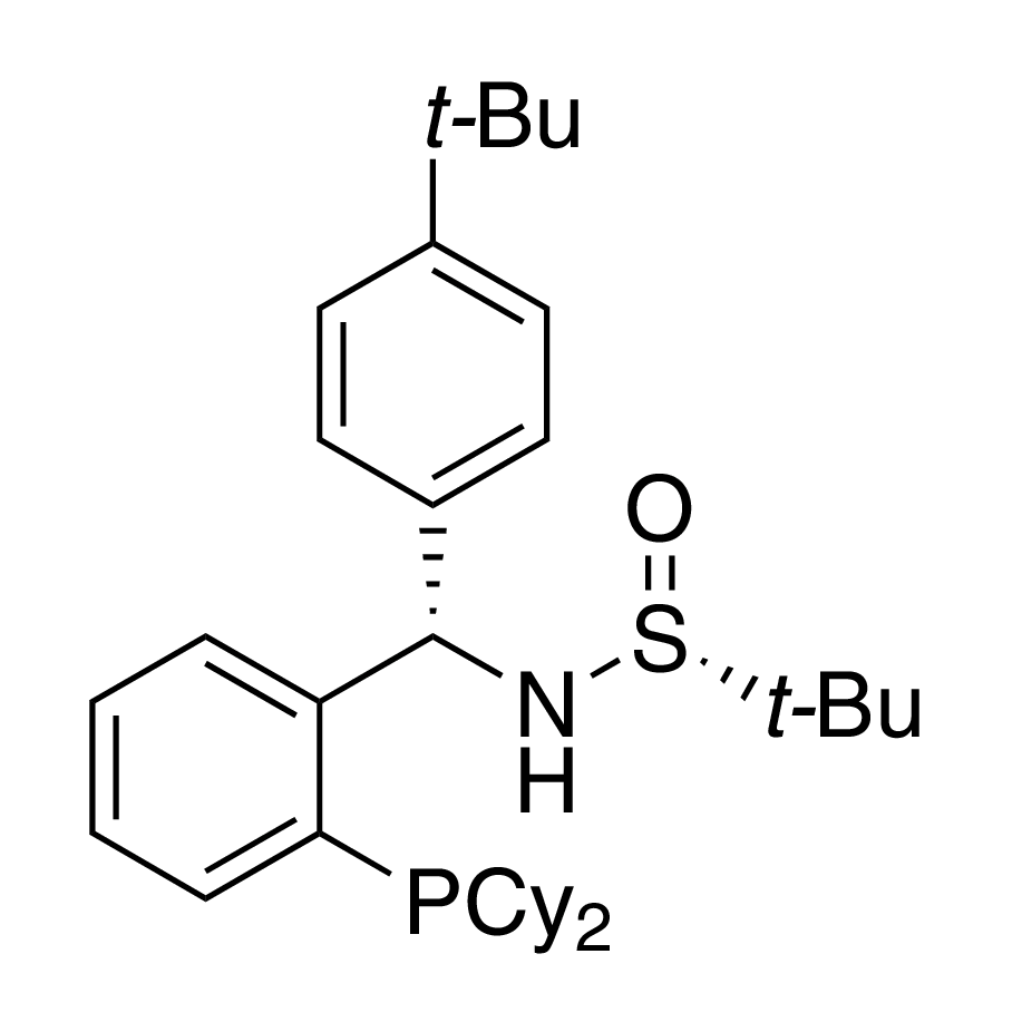 [S(R)]-N-[(S)-(4-(tert-Butyl)phenyl)[2-(dicyclohexylphosphino)phenyl]methyl]-2-methyl-2-propanesulfinamide, 95%