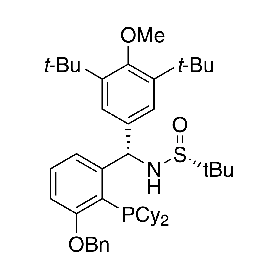 [S(R)]-N-[(S)-[3,5-Di-tert-butyl-4-methoxyphenyl][(3-benzyloxy-2-(dicyclohexylphosphino)phenyl)methyl]-2-methyl-2-propanesulfinamide, 95%