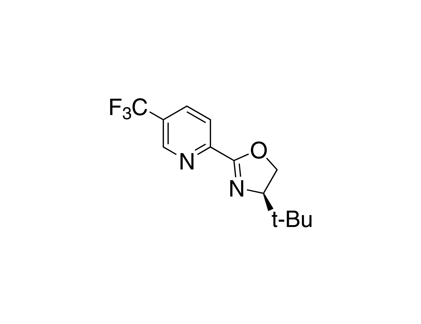 2-[(4R)-4-tert-Butyl-4,5-dihydro-2-oxazolyl]-5-(trifluoromethyl)pyridine, 95%, (99% ee)