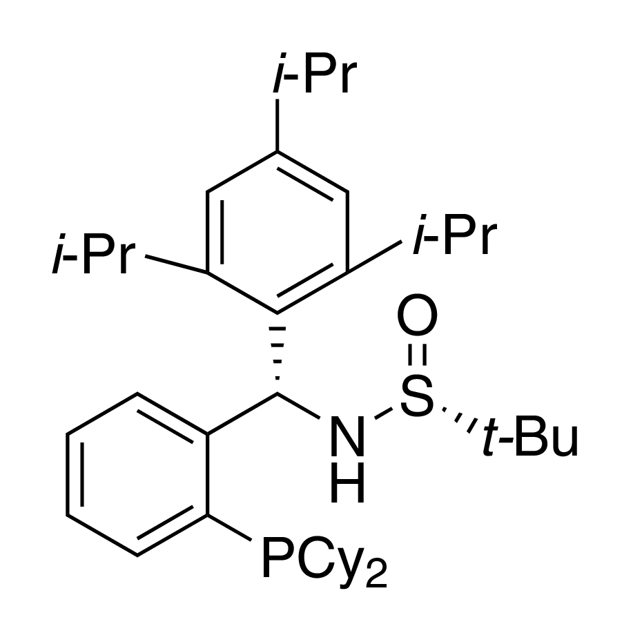 [S(R)]-N-((S)-(2-(Dicyclohexylphosphino)phenyl)(2,4,6-triisopropylphenyl)methyl)-2-methyl-2-propanesulfinamide, 95%