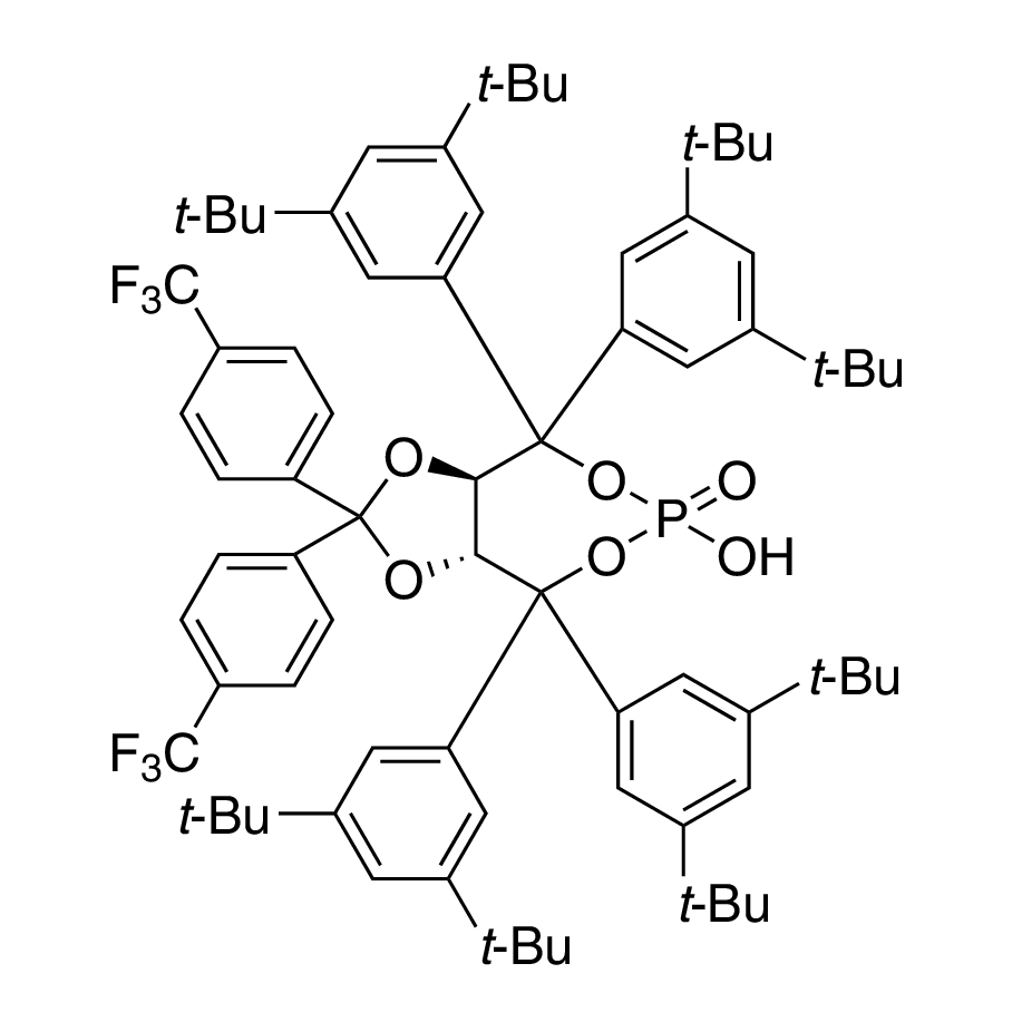 (3aR,8aR)-4,4,8,8-Tetrakis(3,5-di-tert-butylphenyl)-6-hydroxy-2,2-bis(4-(trifluoromethyl)phenyl)tetrahydro-6-oxide-[1,3]dioxolo[4,5-e][1,3,2]dioxaphosphepine, 98%