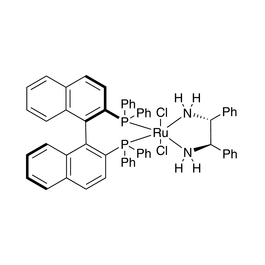 Dichloro[(R)-(+)-2,2'-bis(diphenyl­phosphino)-1,1'-binaphthyl][(1R,2R)-(+)-1,2-diphenyl­ethylenediamine]ruthenium(II), min. 90%