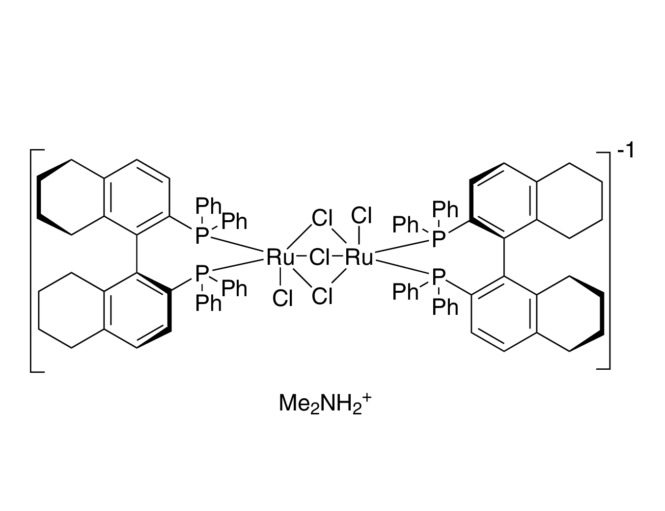 Dimethylammonium dichlorotri(μ-chloro)bis[(S)-(-)-2,2'-bis(diphenylphosphino)-5,5',6,6',7,7',8,8'-octahydro-1,1'-binaphthyl]diruthenate(II) [NH₂Me₂][{RuCl((S)-H₈-binap)}₂(μ-Cl)₃]