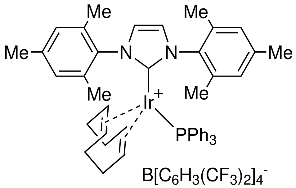 Triphenylphosphine(1,5-cyclooctadiene)[1,3-bis(2,4,6-trimethylphenyl)imidazol-2-ylidene] iridium(I) tetrakis(3,5-bis(trifluoromethyl)phenylborate, min. 98%