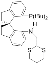 (S)-(-)-7-[N-(1,3-Dithian-2-yl)methylamino]-7'-[bis(3,5-di-t-butylphenyl)phosphino]-2,2',3,3'-tetrahydro-1,1'-spirobindane, 97+% (>99% ee)  [(S)-DTB-SpiroSAP]