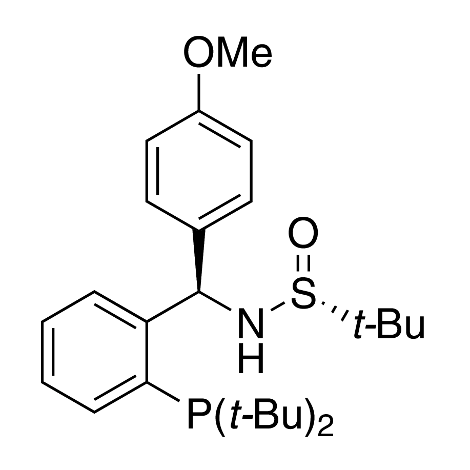[S(R)]-N-[(R)-(4-Methoxyphenyl)[2-(di-tert-butylphosphino)phenyl]methyl]-2-methyl-2-propanesulfinamide, 95%