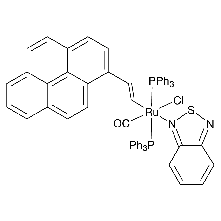 (2,1,3-Benzothiadiazole-κN1)carbonylchloro[(1E)-2-(1-pyrenyl)ethenyl]bis(triphenylphosphine) ruthenium(II), 97%