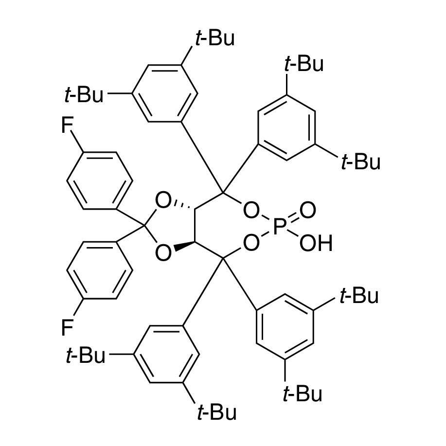 (3aS,8aS)-4,4,8,8-Tetrakis(3,5-di-tert-butylphenyl)-2,2-bis(4-fluorophenyl)-6-hydroxy-tetrahydro-6-oxide-[1,3]dioxolo[4,5-e][1,3,2]dioxaphosphepine, 98%