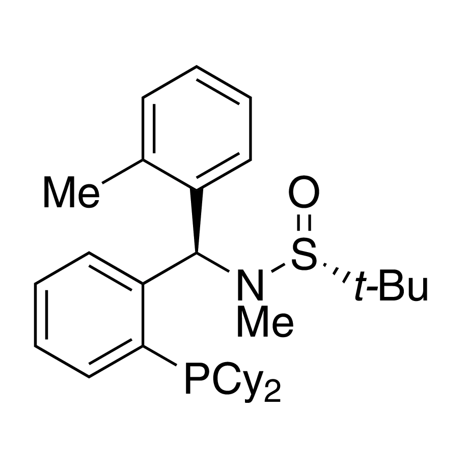 [S(R)]-N-[(R)-(2-Methylphenyl)[2-(dicyclohexylphosphino)phenyl]methyl]-N,2-dimethyl-2-propanesulfinamide, 95%