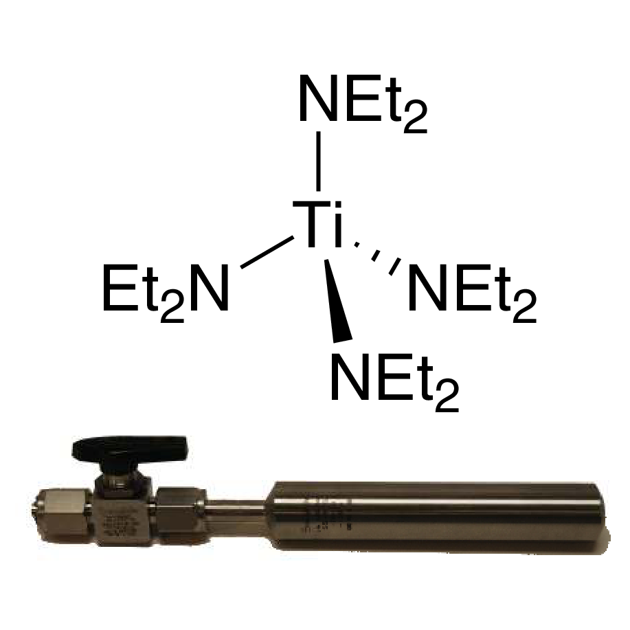 Tetrakis(diethylamino)titanium(IV), 99%, 22-1050, contained in 50 ml Swagelok®  cylinder (96-1070) for CVD/ALD
