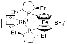 1,1’-Bis((2R,5R)-2,5-diethylphospholano)ferrocene(cyclooctadiene)rhodium(I) tetrafluoroborate