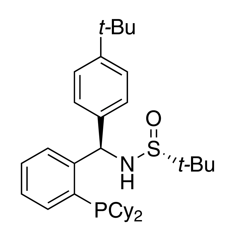 [S(R)]-N-[(R)-(4-(tert-Butyl)phenyl)[2-(dicyclohexylphosphino)phenyl]methyl]-2-methyl-2-propanesulfinamide, 95%