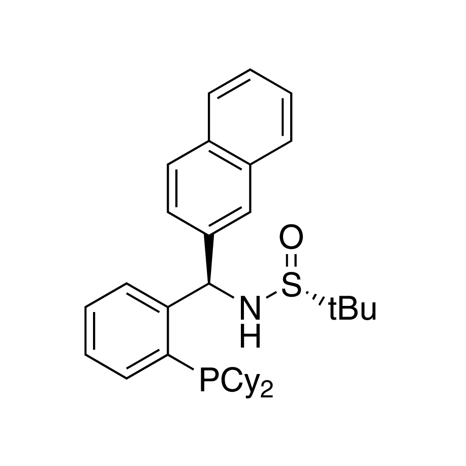 [S(R)]-N-[(R)-[2-(Dicyclohexylphosphino)phenyl]-2-naphthalenylmethyl]-2-dimethyl-2-propanesulfinamide, 95%