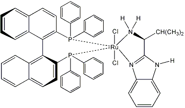 Dichloro[(S)-(-)-2,2'-bis(diphenylphosphino)-1,1'-binaphthyl][(S)-(-)-2-(α-(i-propyl)methanamine)-1H-benzimidazole]ruthenium(II), min. 95%