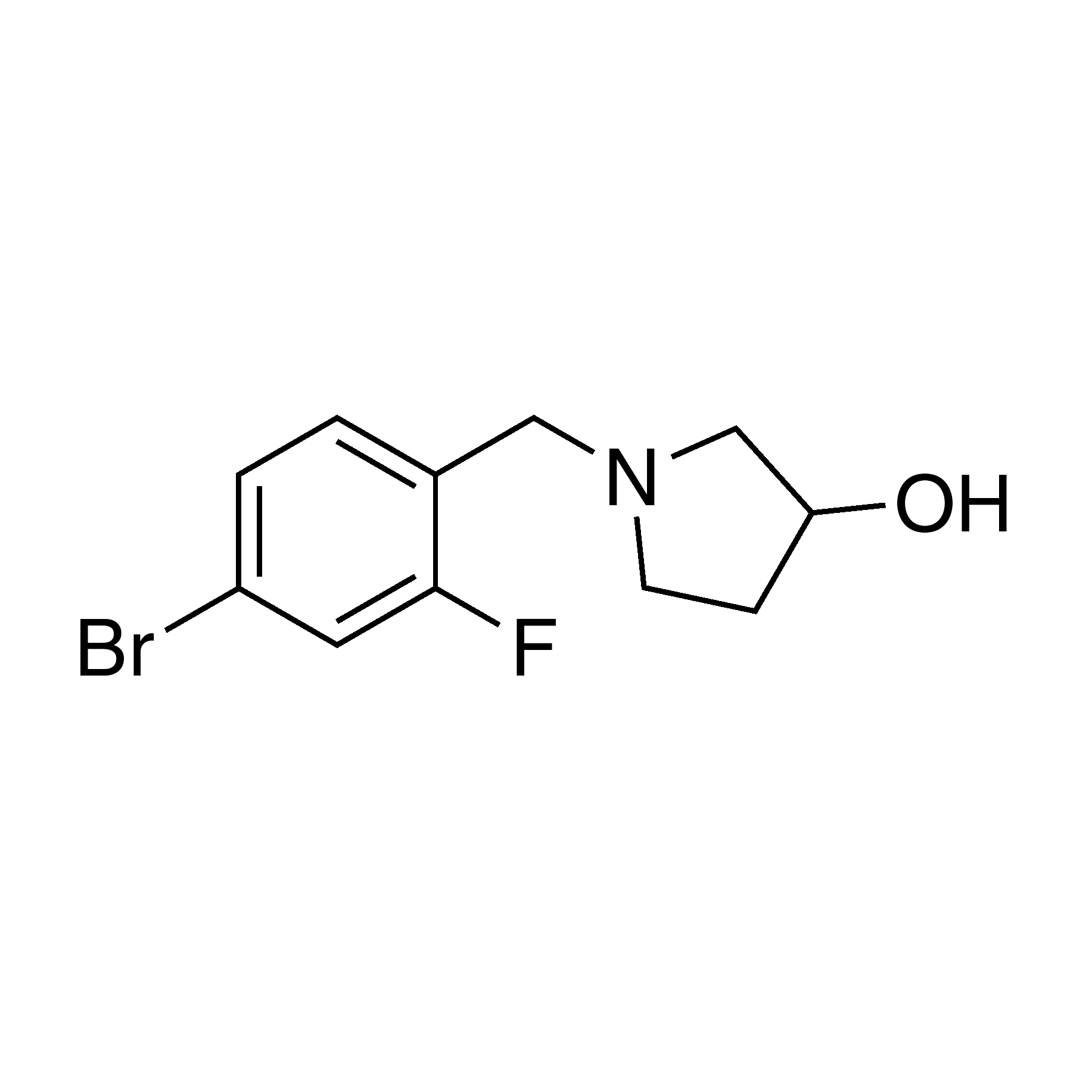 1-[(4-Bromo-2-fluorophenyl)methyl]pyrrolidin-3-ol, 95%