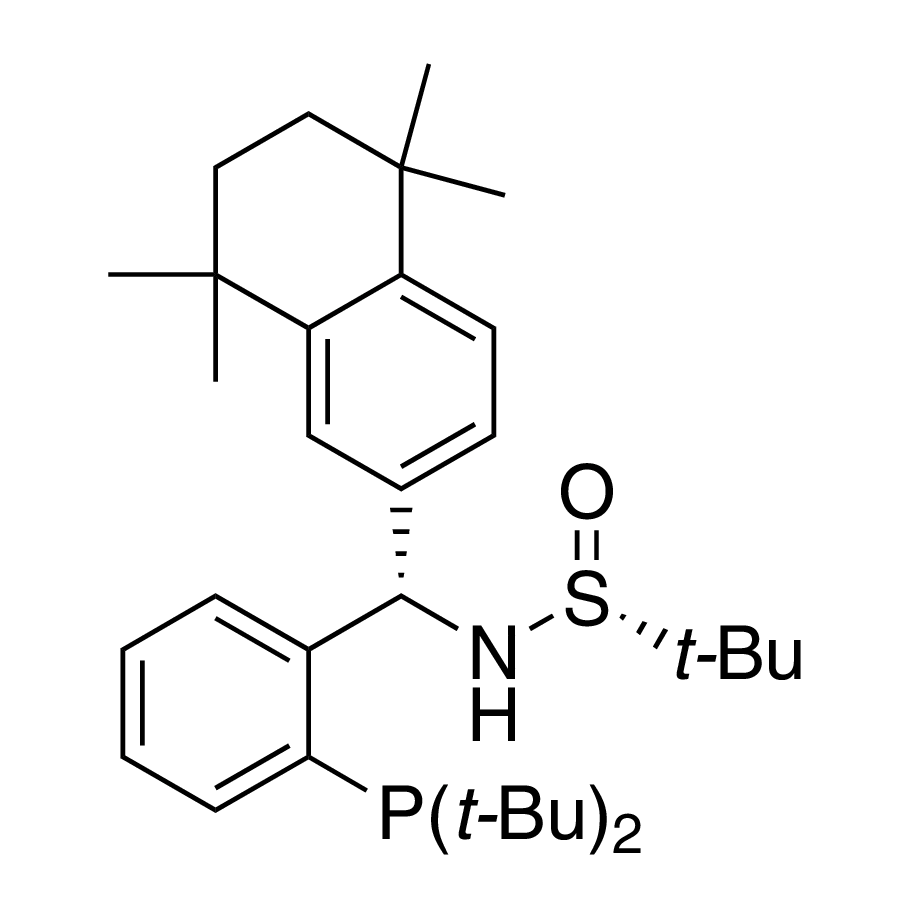 [S(R)]-N-((S)-(2-(Di-tert-butylphosphino)phenyl)(5,6,7,8-tetrahydro-5,5,8,8-tetramethyl-2-naphthalenyl)methyl]-2-methyl-2-propanesulfinamide, 95%