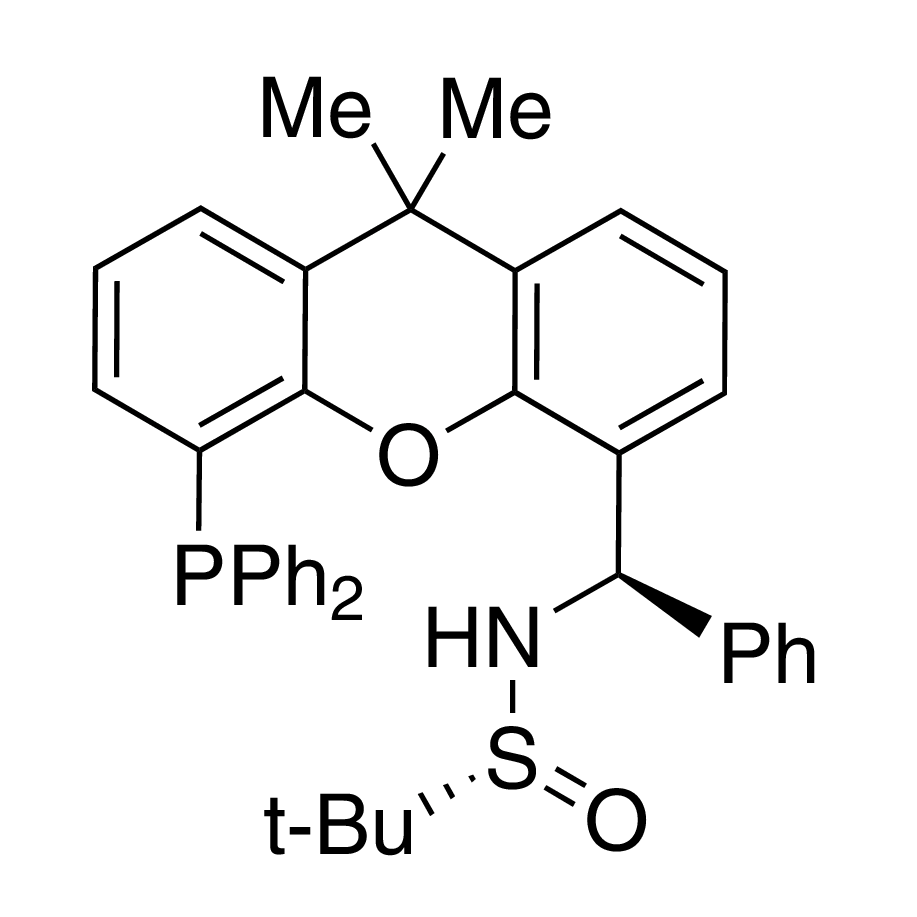 [S(R)]-N-[(R)-[5-(Diphenylphosphino)-9,9-dimethyl-9H-xanthen-4-yl]phenylmethyl]-2-methyl-2-propanesulfinamide, 95%