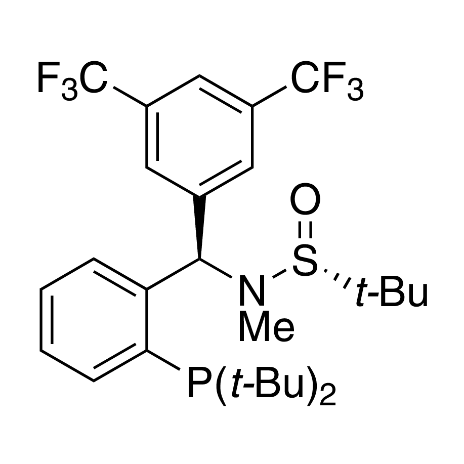 [S(R)]-N-[(R)-3,5-Bis(trifluoromethyl)phenyl)[2-(di-tert-butylphosphino)phenyl]methyl]-N,2-dimethyl-2-propanesulfinamide, 95%