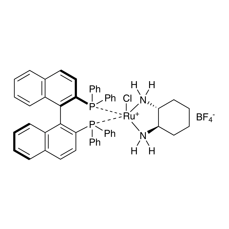 Chloro[(R)-2,2'-bis(diphenylphosphino)-1,1'-binaphthyl][(1R,2R)-cyclohexane-1,2-diamine)]ruthenium(II) tetrafluoroborate, min. 97%