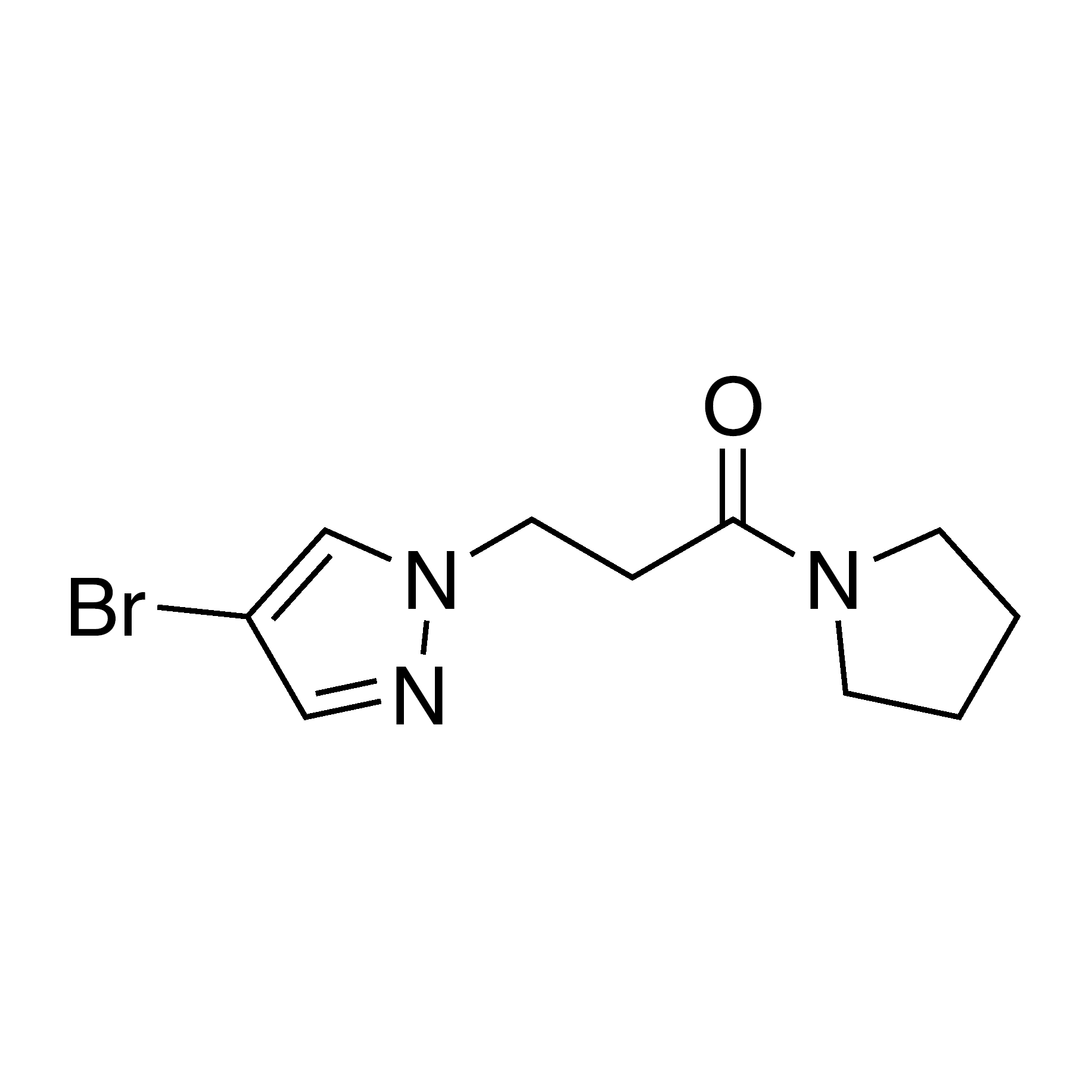 3-(4-Bromo-1H-pyrazol-1-yl)-1-(pyrrolidin-1-yl)propan-1-one, 95%