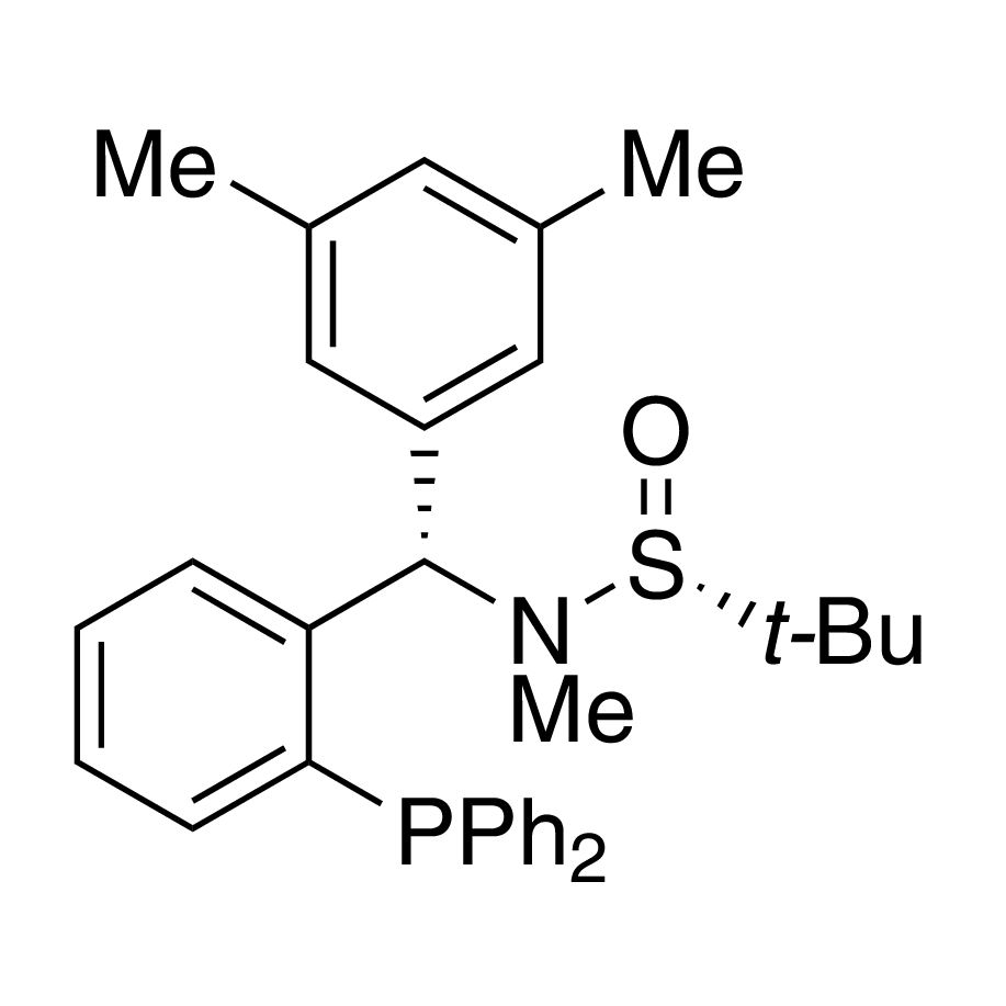 [S(R)]-N-[(S)-(3,5-Dimethylphenyl)[2-(diphenylphosphino)phenyl]methyl]-N,2-dimethyl-2-propanesulfinamide, 95%