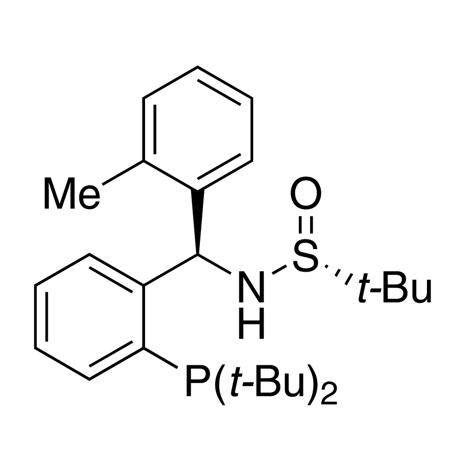 [S(R)]-N-[(R)-[2-(Di-tert-butylphosphanyl)phenyl](2-methylphenyl)methyl]-2-methyl-2-propanesulfinamide, 95%