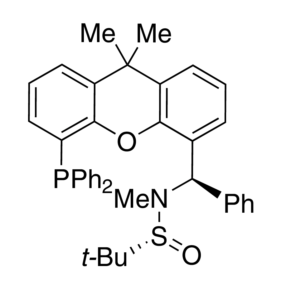[S(R)]-N-[(R)-[5-(Diphenylphosphino)-9,9-dimethyl-9H-xanthen-4-yl]phenylmethyl]-N,2-dimethyl-2-propanesulfinamide, 95%