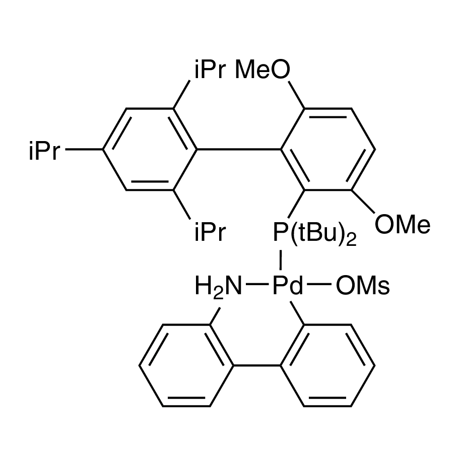 Methanesulfonato(2-(di-t-butylphosphino)-3,6-dimethoxy-2',4',6'-tri-i-propyl-1,1'-biphenyl)(2'-amino-1,1'-biphenyl-2-yl)palladium(II), dichloromethane adduct, min. 98%[t-BuBrettPhos Palladacycle Gen. 3]