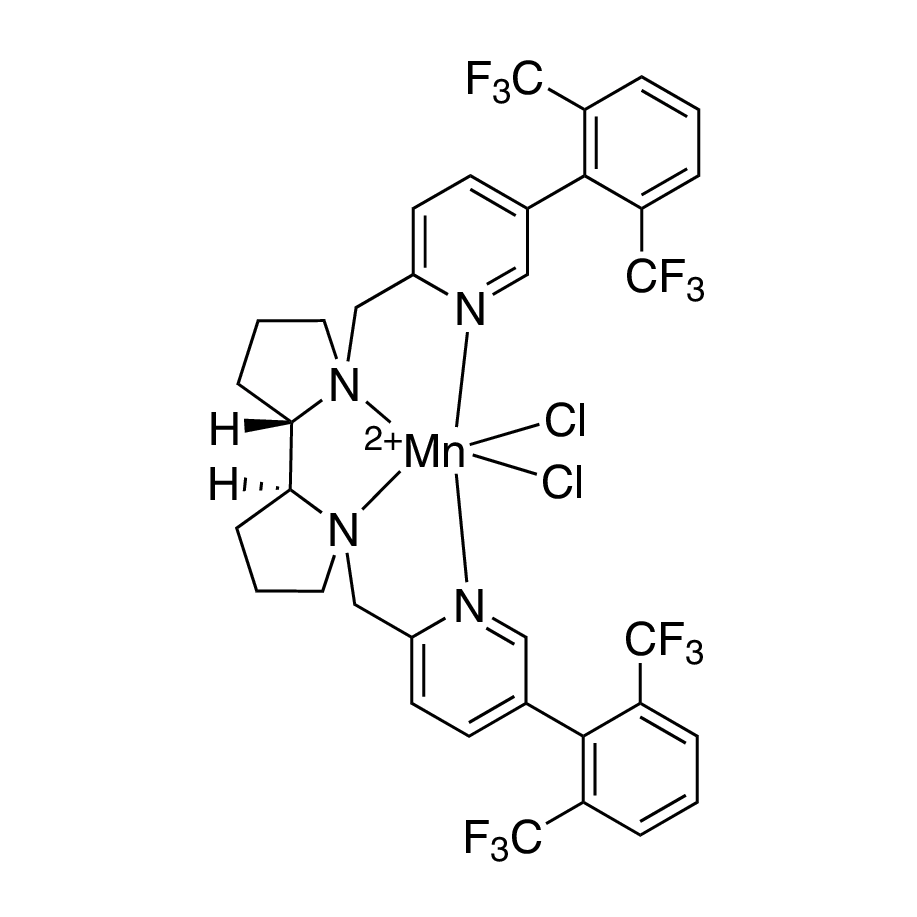 [2,2'-[[(1R,1'R,2S,2'S)-[2,2'-Bipyrrolidine]-1,1'-diyl-κN1,κN1']bis(methylene)]bis[5-[2,6-bis(trifluoromethyl)phenyl]pyridine-κN]] Manganese dichloride, min. 97%, Mn(S,S-CF3PDP) dichloride: White-Gormisky-Zhao catalyst precursor