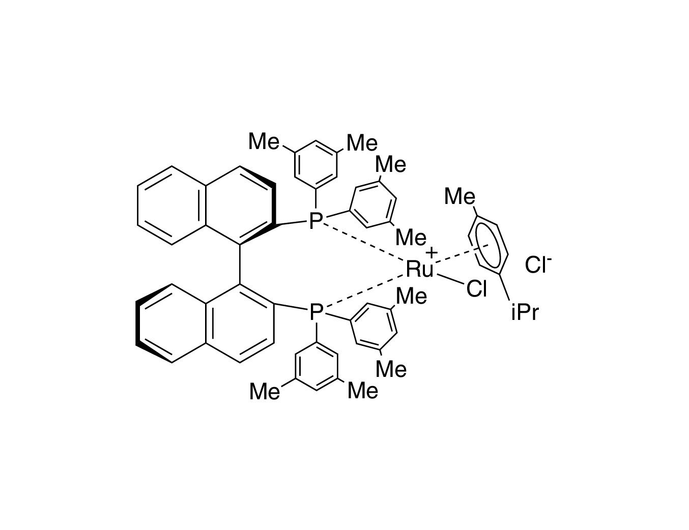 Chloro{(R)-(+)-2,2'-bis[di(3,5-xylyl)phosphino]-1,1'-binaphthyl}(p-cymene)ruthenium(II) chloride [RuCl(p-cymene)((R)-xylbinap}]Cl